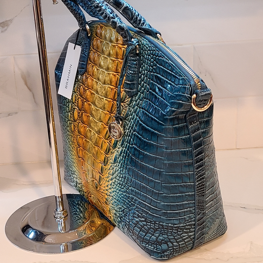 Brahmin NWT Large Duxbury Bermuda Ombre Melbourne SET W Ady Wallet NWT - Picture 12 of 16